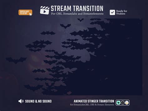 Bats Halloween Transition - OBS Stream Transition