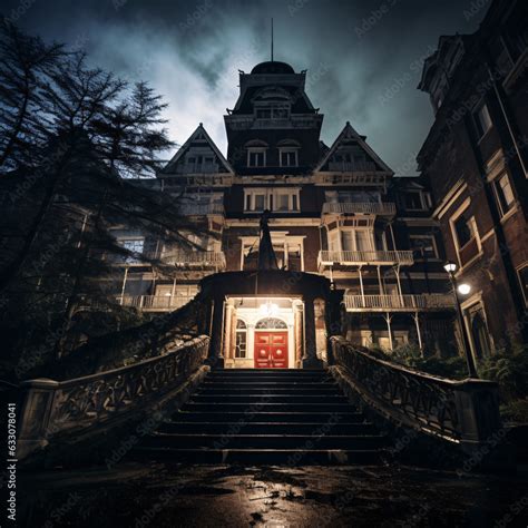 Step into the eerie ambiance of a scary haunted hotel with a dark past ...