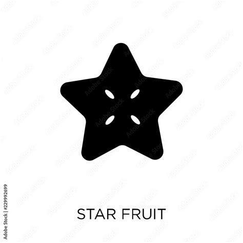 Star fruit icon. Star fruit symbol design from Fruit and vegetables ...