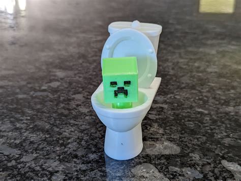 🚽 Creeper Skibidi Toilet Interactive 3D Print!・ STL File for ・Cults