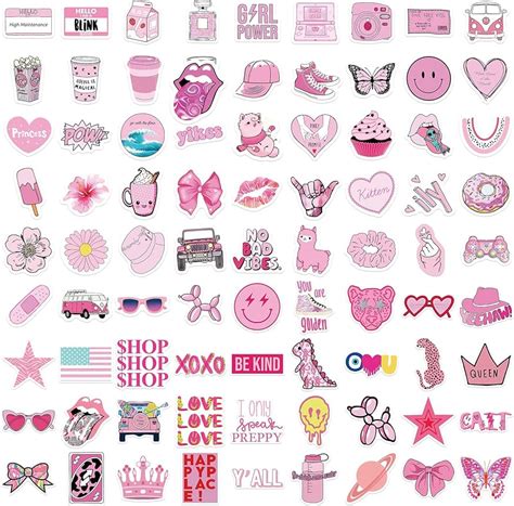 Preppy Aesthetic Printable Stickers Cute Printable Stickers, 57% OFF