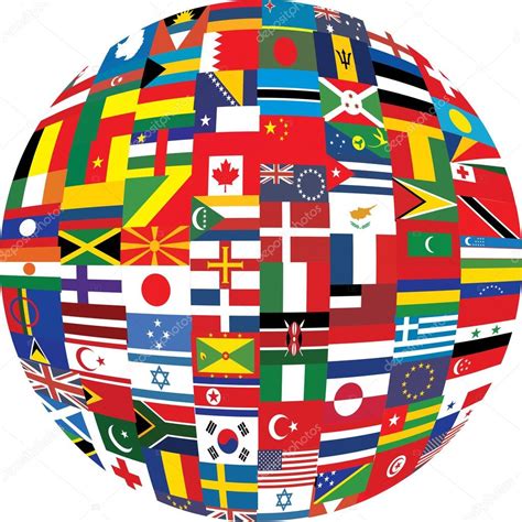 Globo del mundo formado por banderas Stock Vector by ©Prawny 64289275