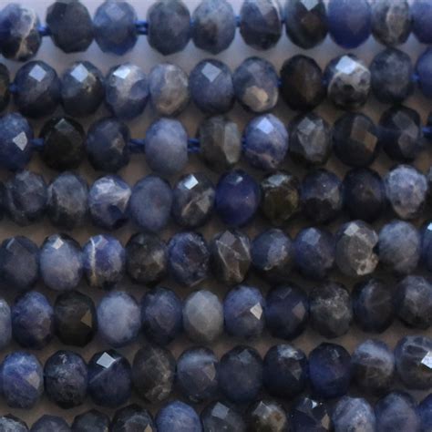 Sodalite 2.5x4 mm rondelle facettée - BeauMonde Bijoux