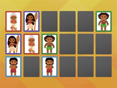 MEMORY INFANTIL: MOANA - Matching pairs