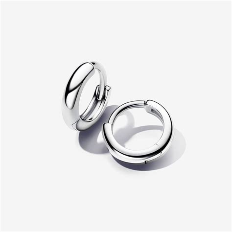 PANDORA ESSENCE Round Hoop Earring Stack | Sterling silver | Pandora US