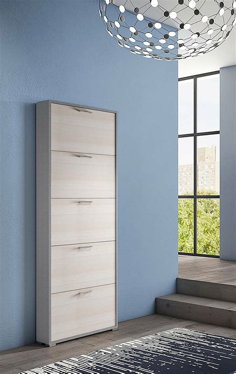 Meuble à chaussures moderne avec 5 portes battantes, 100% Made in Italy ...