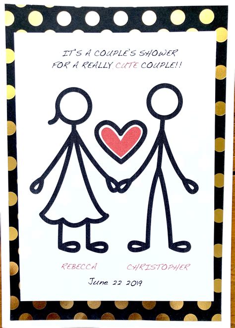Wedding Shower Card For Couples-Personalized With Name And Date ...