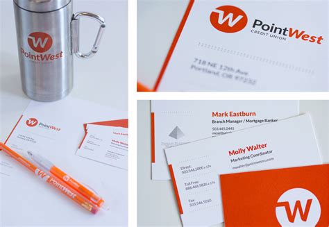 PointWest branding / stationery Baskin Robbins, Credit Union ...
