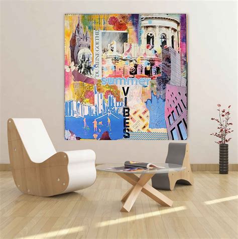 Frankfurt Gemälde kaufen – Originalkunst mit Stadtsilhouette