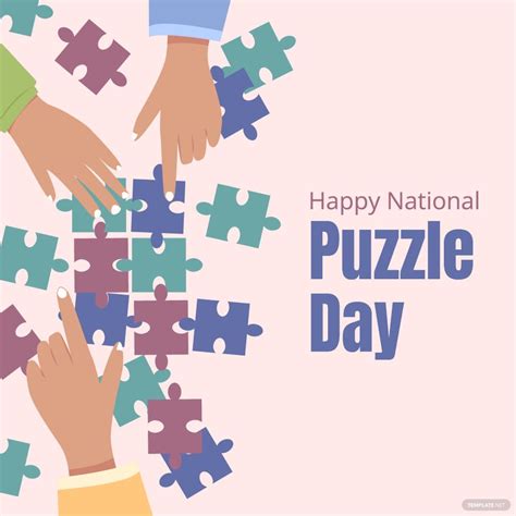 National Puzzle Day Celebration Vector in Illustrator, PSD, PNG, JPG ...
