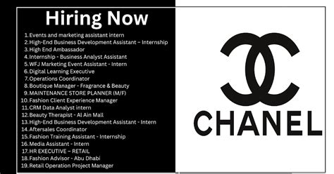 Chanel Company offers a wide range of career opportunities for many ...