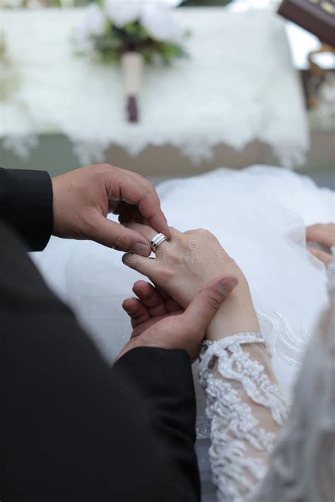 Exchange of the Wedding Rings Stock Image - Image of partner, future ...