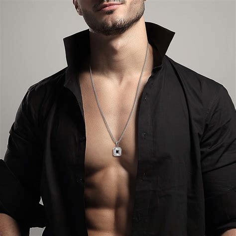 Bijoux tendance homme – Collier homme, en acier inoxydable, pendentif ...