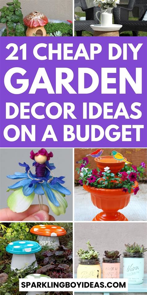 21 Cheap Easy DIY Garden Ideas - Sparkling Boy Ideas