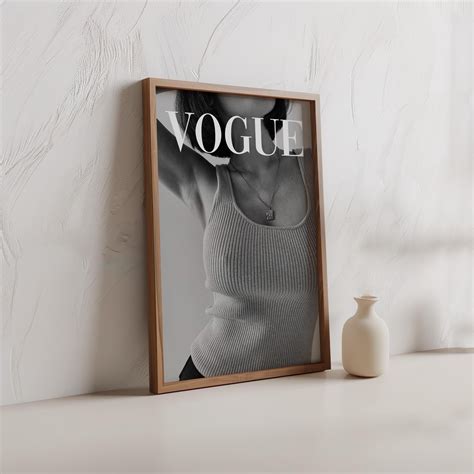 Fashion Magazine Cover Wall Art, Black and White Art Print Vintage ...