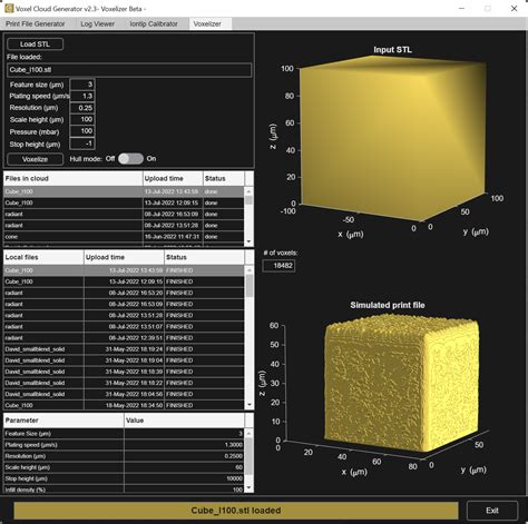 Voxelizer tab - CERES Printer Manual
