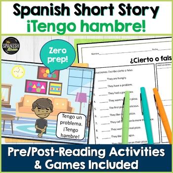 Spanish short story w/ cognates vocabulary - Spanish reading comprehension