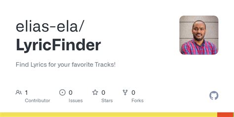 GitHub - elias-ela/LyricFinder: Find Lyrics for your favorite Tracks!
