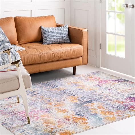 Rugs.Com Malibu Collection Area Rug ‚Äì 8' x 10' Multi Low-Pile Rug ...