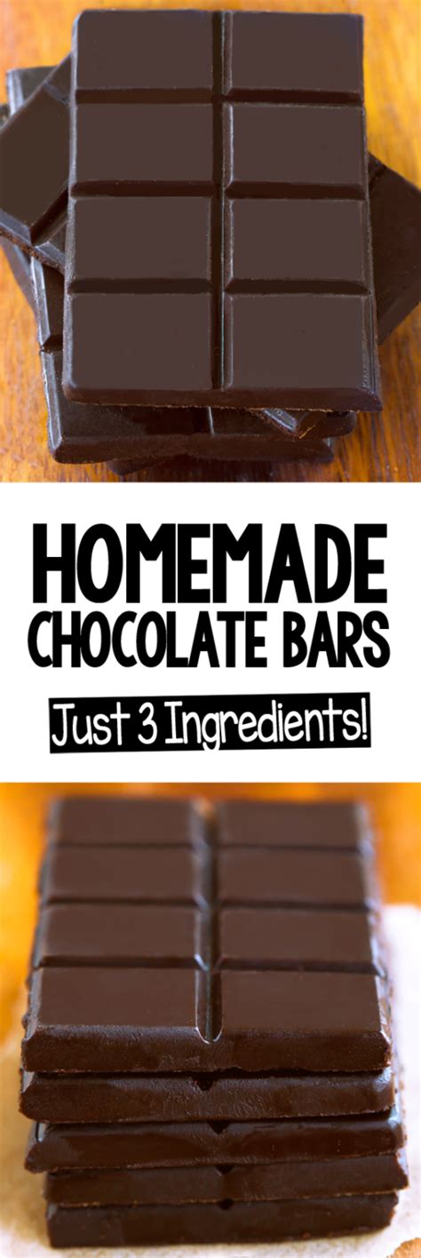 Homemade Chocolate Bars - Just 3 Ingredients!