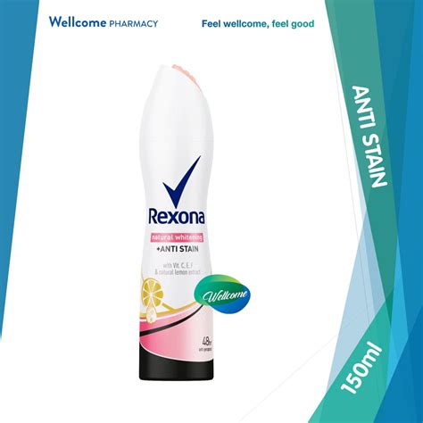 Rexona Women Natural Whitening + Anti Stain Deodorant Spray - 150ml ...