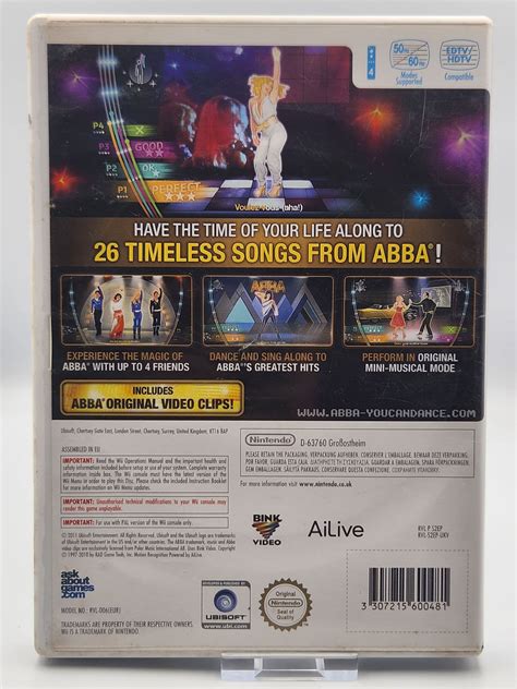 ABBA You Can Dance Wii Clean Disc