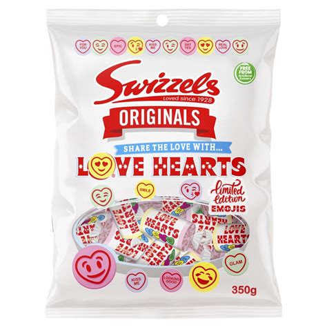 Swizzels Originals Love Heart Rolls 350g - Kmart