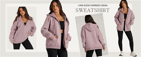 Trendy Queen Womens Zip Up Hoodies Oversized Sweatshirts Fall Fashion ...