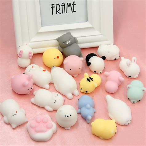 10/20Pcs Random Cute Mini Mochi Animals Squishies Squishy Soft Toys ...