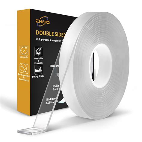 ZhiYo Double Sided Tape Heavy Duty 13.12 ft - Thickened to 0.08 in ...