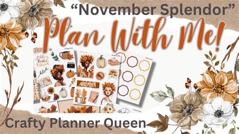 Plan With Me | November Splendor | Crafty Planner Queen - YouTube