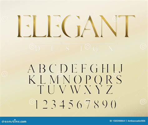 Modern Elegant Font and Alphabet, Abc Typography Design. Vector Stock ...