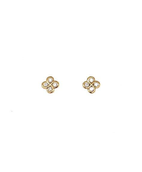 Boucles D'oreilles Alaia Txiki Diamants Or Jaune
