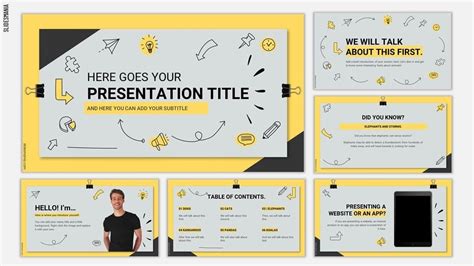 Simple hand drawn doodles | Free PowerPoint template & Google Slides theme