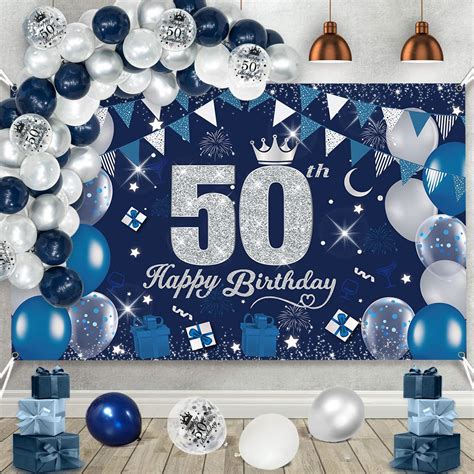 Deco Anniversaire 50 Ans Homme, 50 ans Décoration de Fête Anniversaire ...