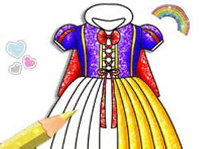 Glitter Dress Coloring - Play Now For Free