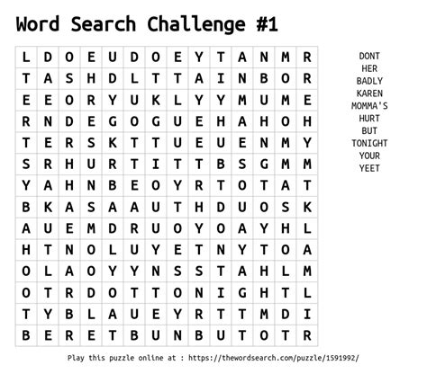 Download Word Search on Word Search Challenge #1