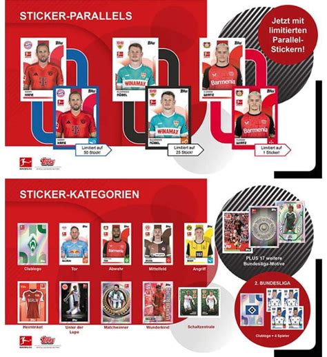 Topps Bundesliga Sticker 2024/2025 - Album + 1 Display (=50 Tüten ...