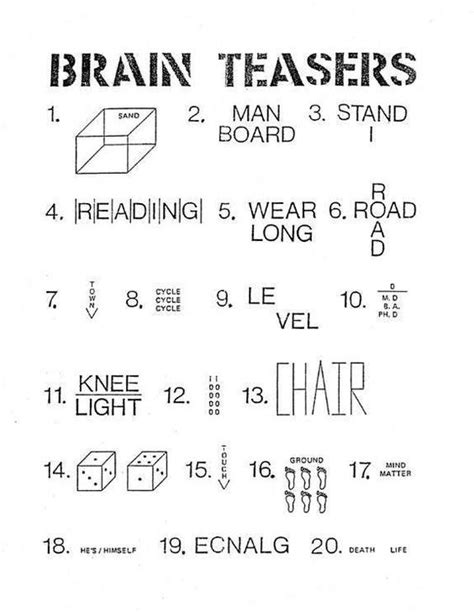 printable puzzles for adults: | Brain teasers for kids, Brain teasers ...