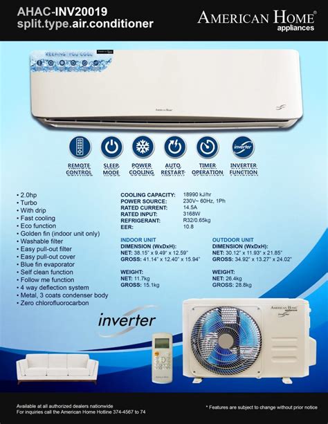 American Home AHAC-INV20019 2.0HP Aircon Review - Aircon Experts ...