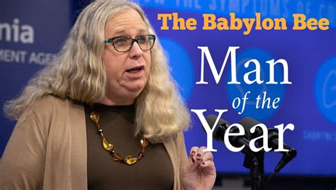 The Babylon Bee's Man Of The Year Is Rachel Levine | Babylon Bee
