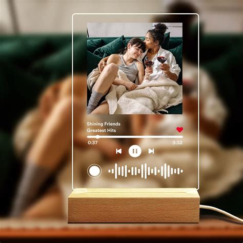 Buy Spotify Plaque with Stand, Custom Photo Song Album Cover Spotify ...