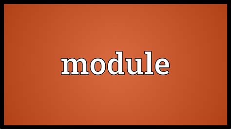Module Meaning