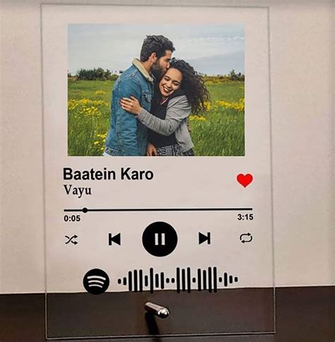 Personalized Acrylic Spotify Plaque With Photo And Scannable Code ...
