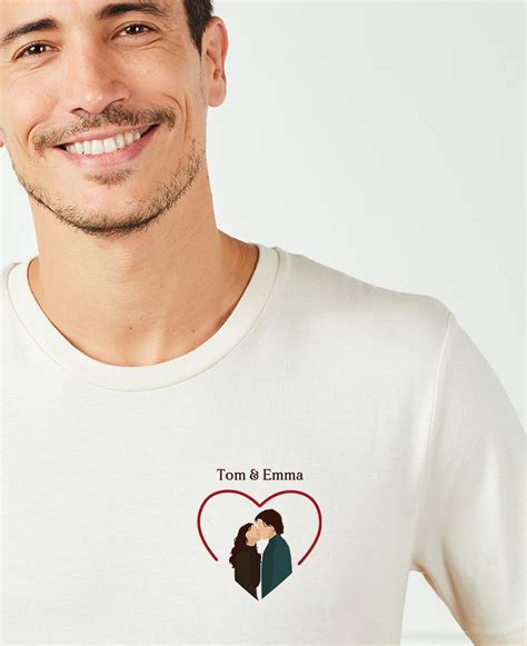 T-Shirt homme Couple coeur personnalisé | Monsieur TSHIRT