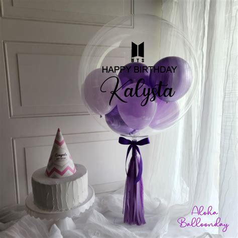 BTS Chrome Puple DIY FULL Kit Balloon,24 Personalized Balloon,clear ...