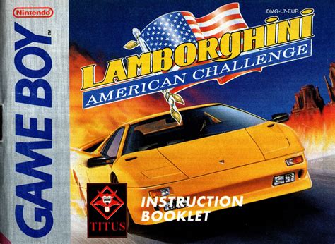 Manual - Lamborghini American Challenge - Game Boy - Super Retro - Manuals