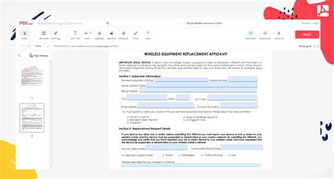 Boost Mobile Insurance Claim blank, sign forms online — PDFliner