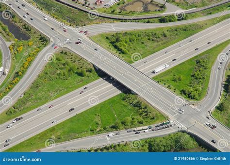 Highway Overpass And Intersection Stock Photo - Image: 21980866