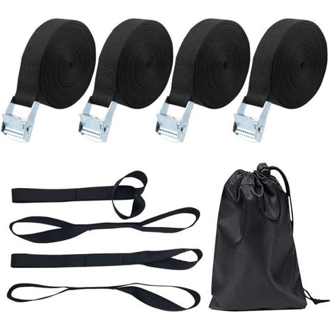 Sangles d'arrimage Sangle Arrimage 2m Sangles 1m Sangle a Cliquet ...